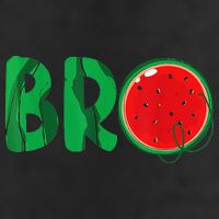Bro Watermelon Funny Matching Family Summer Fruit Brother 7 Panel Mesh Trucker Snapback Hat
