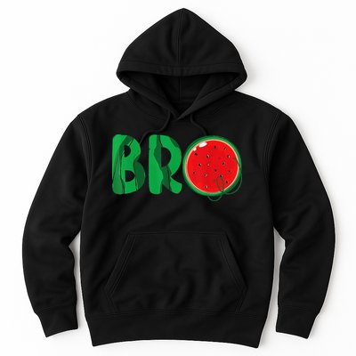 Bro Watermelon Funny Matching Family Summer Fruit Brother Hoodie