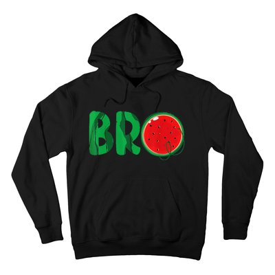 Bro Watermelon Funny Matching Family Summer Fruit Brother Hoodie