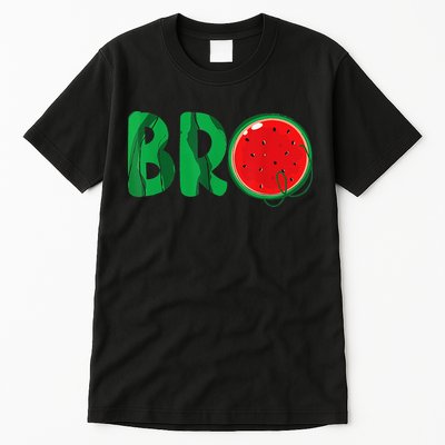 Bro Watermelon Funny Matching Family Summer Fruit Brother Tall T-Shirt