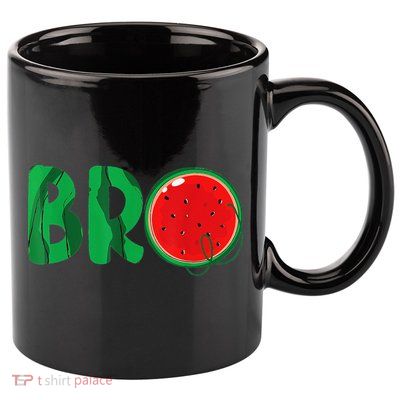 Bro Watermelon Funny Matching Family Summer Fruit Brother 11oz C Handle Ceramic Mug