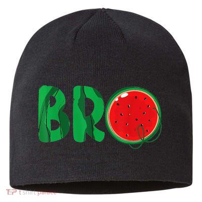 Bro Watermelon Funny Matching Family Summer Fruit Brother Sustainable Beanie