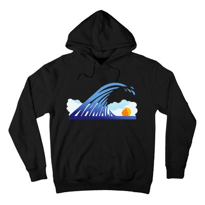 Blue Wave For Kamala Harris Funny Trump Hoodie