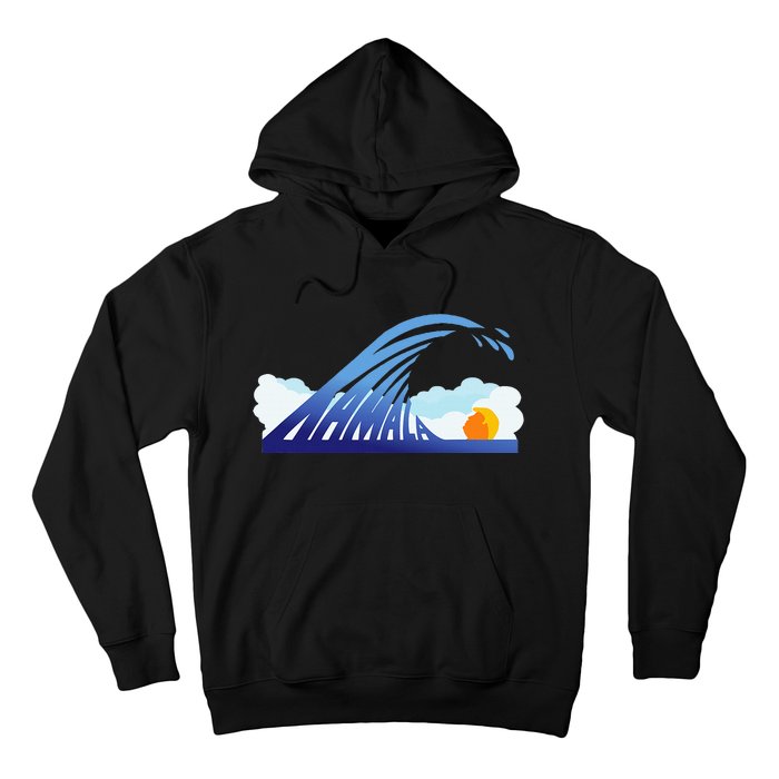 Blue Wave For Kamala Harris Funny Trump Hoodie