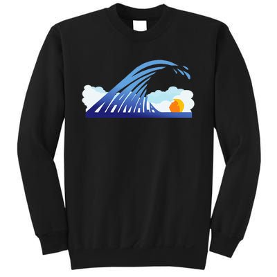 Blue Wave For Kamala Harris Funny Trump Sweatshirt