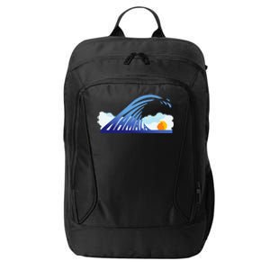 Blue Wave For Kamala Harris Funny Trump City Backpack