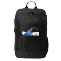 Blue Wave For Kamala Harris Funny Trump City Backpack