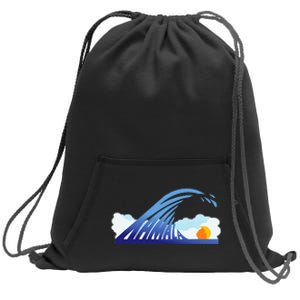 Blue Wave For Kamala Harris Funny Trump Sweatshirt Cinch Pack Bag