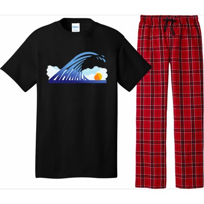 Blue Wave For Kamala Harris Funny Trump Pajama Set