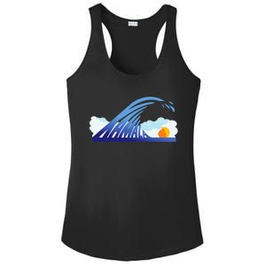 Blue Wave For Kamala Harris Funny Trump Ladies PosiCharge Competitor Racerback Tank