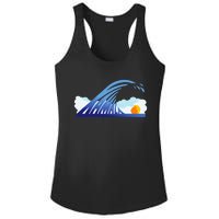 Blue Wave For Kamala Harris Funny Trump Ladies PosiCharge Competitor Racerback Tank