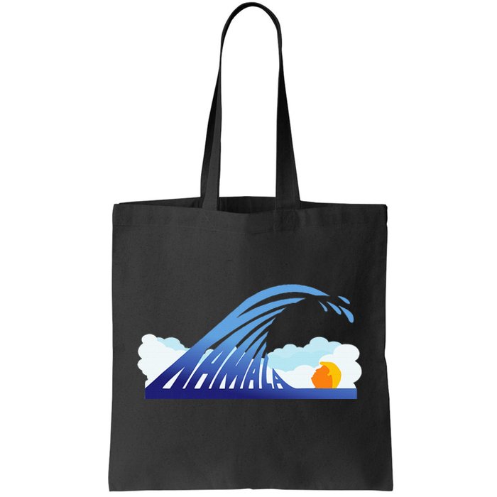 Blue Wave For Kamala Harris Funny Trump Tote Bag