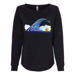 Blue Wave For Kamala Harris Funny Trump Womens California Wash Sweatshirt