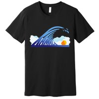 Blue Wave For Kamala Harris Funny Trump Premium T-Shirt