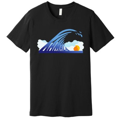 Blue Wave For Kamala Harris Funny Trump Premium T-Shirt