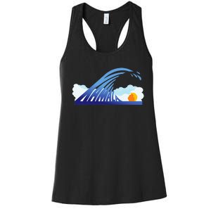 Blue Wave For Kamala Harris Funny Trump Women's Racerback Tank