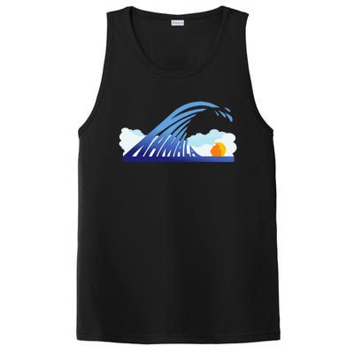 Blue Wave For Kamala Harris Funny Trump PosiCharge Competitor Tank