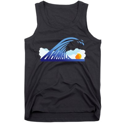 Blue Wave For Kamala Harris Funny Trump Tank Top