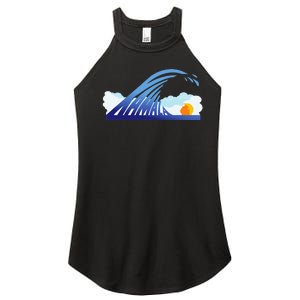 Blue Wave For Kamala Harris Funny Trump Women's Perfect Tri Rocker Tank