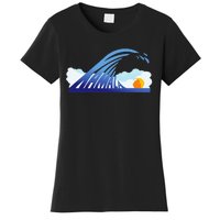 Blue Wave For Kamala Harris Funny Trump Women's T-Shirt