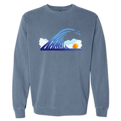 Blue Wave For Kamala Harris Funny Trump Garment-Dyed Sweatshirt