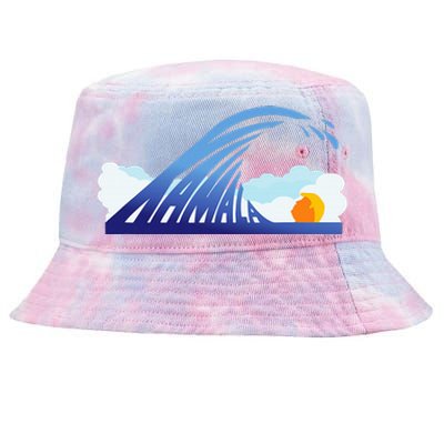 Blue Wave For Kamala Harris Funny Trump Tie-Dyed Bucket Hat