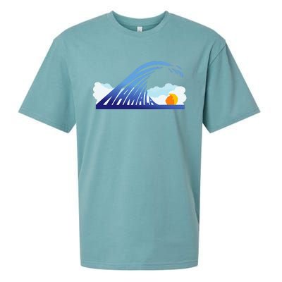 Blue Wave For Kamala Harris Funny Trump Sueded Cloud Jersey T-Shirt