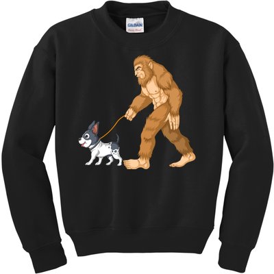 Bigfoot Walk French Bulldog Kids Sweatshirt