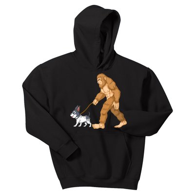 Bigfoot Walk French Bulldog Kids Hoodie