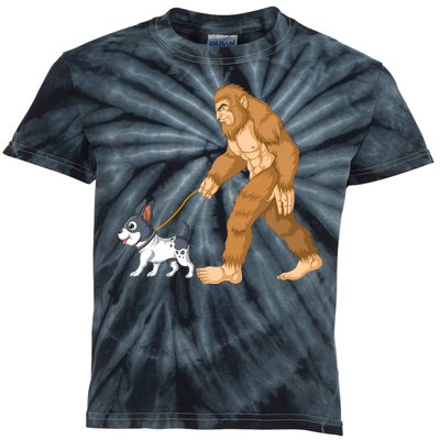 Bigfoot Walk French Bulldog Kids Tie-Dye T-Shirt