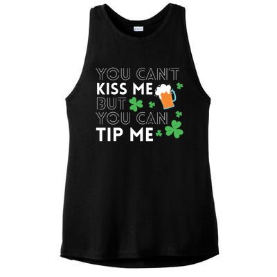 Bartender Waiter Funny St Patrick's Day Waitress Server Gift Ladies PosiCharge Tri-Blend Wicking Tank