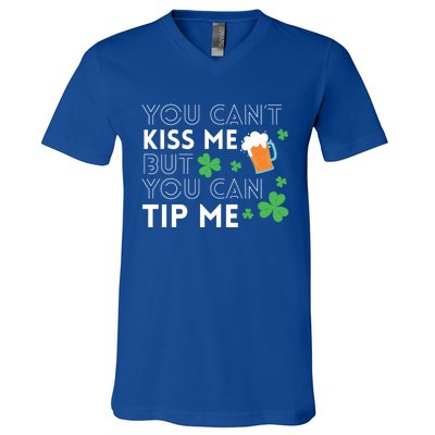 Bartender Waiter Funny St Patrick's Day Waitress Server Gift V-Neck T-Shirt