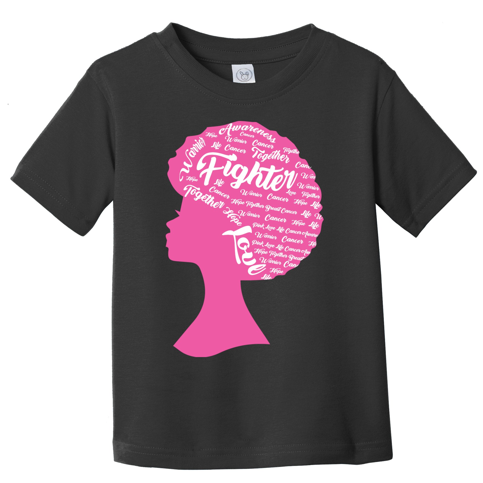 Black Woman Fighter Support Breast Cancer Toddler T-Shirt
