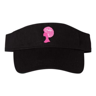 Black Woman Fighter Support Breast Cancer Visor