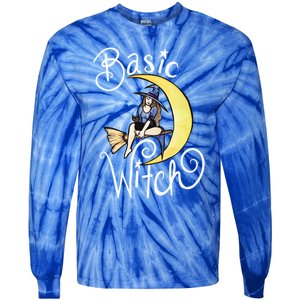 Basic Witch Funny Moon Witch Gift Tie-Dye Long Sleeve Shirt