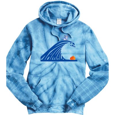 Blue Wave For Kamala Harris Trump Funny Sarcastic Tie Dye Hoodie