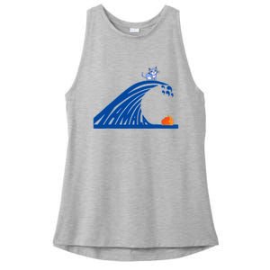 Blue Wave For Kamala Harris Trump Funny Sarcastic Ladies PosiCharge Tri-Blend Wicking Tank