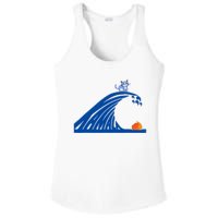 Blue Wave For Kamala Harris Trump Funny Sarcastic Ladies PosiCharge Competitor Racerback Tank