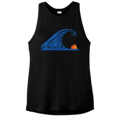 Blue Wave For Kamala Harris Trump Funny Gift Ladies PosiCharge Tri-Blend Wicking Tank