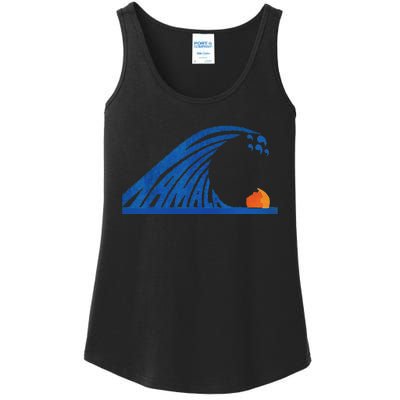 Blue Wave For Kamala Harris Trump Funny Gift Ladies Essential Tank