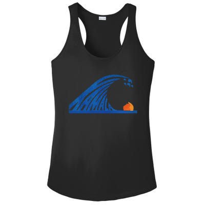 Blue Wave For Kamala Harris Trump Funny Gift Ladies PosiCharge Competitor Racerback Tank