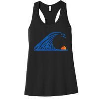 Blue Wave For Kamala Harris Trump Funny Gift Women's Racerback Tank