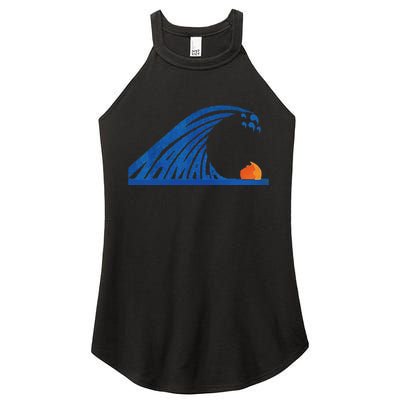 Blue Wave For Kamala Harris Trump Funny Gift Women's Perfect Tri Rocker Tank