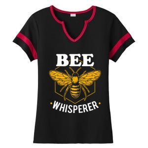 Bee Whisperer Funny Beekeeping & Beekeeper Ladies Halftime Notch Neck Tee