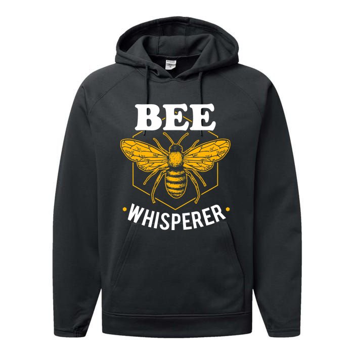 Bee Whisperer Funny Beekeeping & Beekeeper Performance Fleece Hoodie