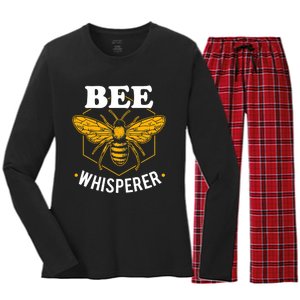 Bee Whisperer Funny Beekeeping & Beekeeper Women's Long Sleeve Flannel Pajama Set 