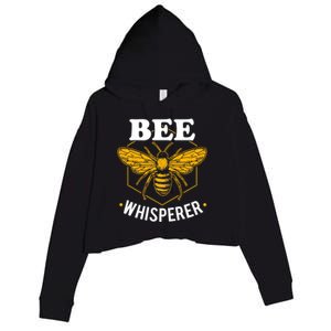 Bee Whisperer Funny Beekeeping & Beekeeper Crop Fleece Hoodie