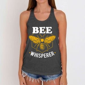 Bee Whisperer Funny Beekeeping & Beekeeper Women's Knotted Racerback Tank