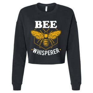 Bee Whisperer Funny Beekeeping & Beekeeper Cropped Pullover Crew