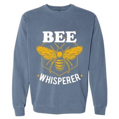 Bee Whisperer Funny Beekeeping & Beekeeper Garment-Dyed Sweatshirt